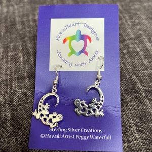 IloveHHD.com earrings, sterling silver, Hawaii artist Peggy Waterfall